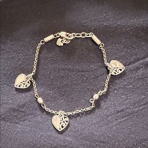 Brighton Gold Heart Charm Bracelet